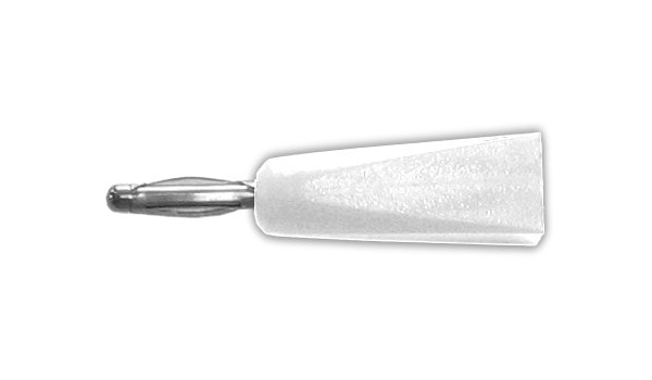 fiche mâle diam. 2 V. industrie blanche