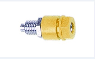 douille isolée d.4 v.compt. jaune