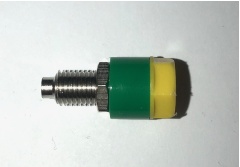 douille isolée d.4 v.compt. jaune/verte