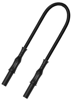 c.4sécu IEC droitPVC 1.00mm² Lg 100 cm noir