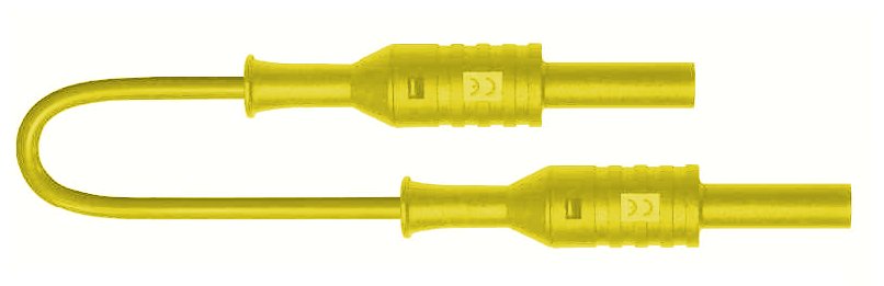C.prolongateur F-F sécu.d4 PVC 1.5mm² Lg25cm jaune
