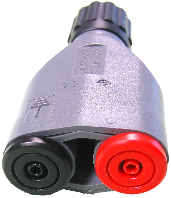 adaptateur BNC mâle isolé - 2 douilles sécu d2