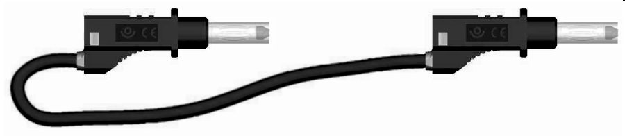 cordon sécu. d4 rep.AR PVC 0.75mm² Lg 50cm noir