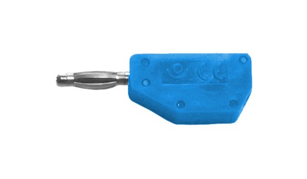 fiche mâle d.2 à reprise AR bleue