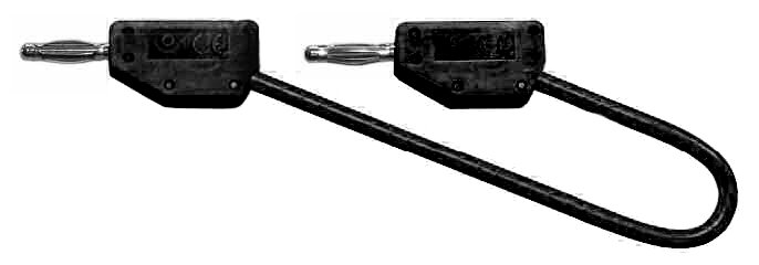 cordon lab rep.AR d.2 PVC 0.40mm² Lg 25 cm noir