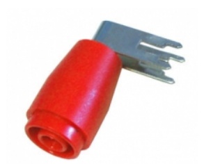 Douille sécurité Ø4 pour CI horizontal rouge