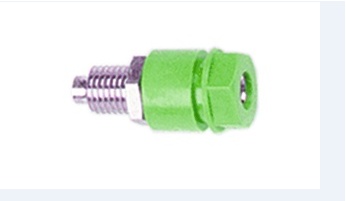 douille isolée d.4 v.compt. verte