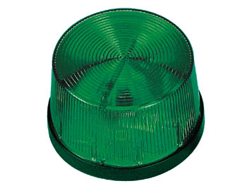 FLASH STROBOSCOPIQUE À LED - VERT - 12 VCC - ø 77 mm