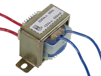 TRANFORMATEUR CHASSIS OUVERT 6 VA 1 x 12 V~ 500 mA max.