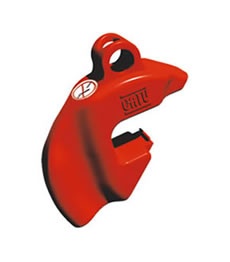 5 condamnateurs de modulaires, disjoncteurs, interrupteurs, différentiels. Plastique rouge. Fixation avec tournevis plat n°3. Cadenassable pr condamner l'accès à la vis de fixation, trou Ø6mm. Marquage: pictogramme "Défense de manuvrer"