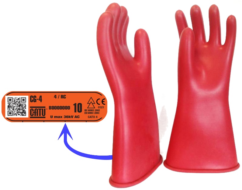 Gants isolants en Latex, classe 4 (36 000 VAC - 54 000 VDC) T 11, bord roulé. Norme EN 60903: 2003 (IEC 60903: 2014). Finition Wellfit pr une meilleure dextérité. QR code pr lecture rapport de test. Accessoire: Sur-gants  CG-991-11.