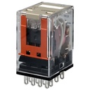 Relais miniature, indicateur DEL, bouton de test, 110/120 Vc.a., 4 inverseurs, 5