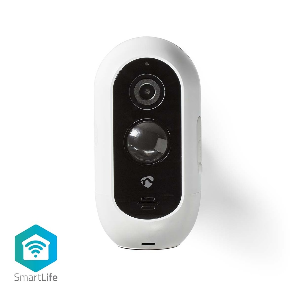 Caméra extérieure SmartLife | Spotlight | 4MP Quad HD 1440p / 2560x1440 | IP66 | Durée de vie max. d'une pile: 10 Mois | microSD (non inclus) / Stockage dans le Cloud (facultatif) | 5 V DC | Capteur de mouvement | Vision nocturne | Blanc