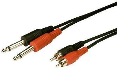 CORDON 5M, 2RCA M/2 JACK 6,35 M M