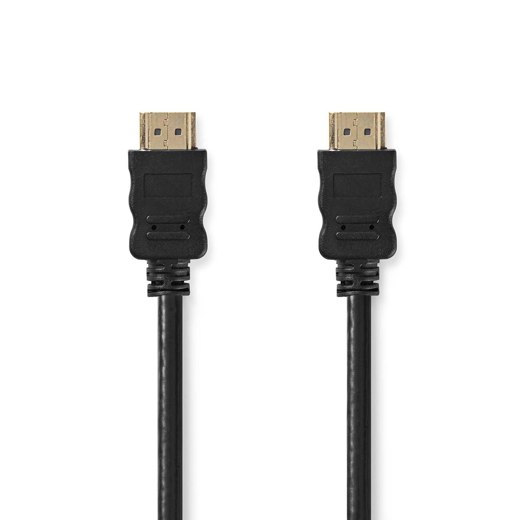 Câble HDMI Haute Vitesse avec ethernet | HDMI Connecteur | HDMI Connecteur | 4K@60Hz | ARC | 18 Gbps | 15.0 m | Rond | PVC | Noir | Label