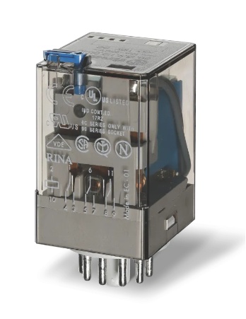 Relais industriel undécal, 3RT 10A 24V DC, matériau des contacts AgNi, avec bouton test + LED + diode et indicateur mécanique, e