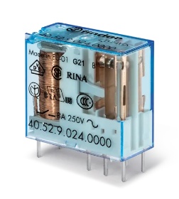 Relais circuit imprimé 1RT 12A 12V DC, matériau des contacts AgNi, Pas 5mm embrochable sur support série 95