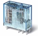 Relais circuit imprimé 2RT 8A 48V DC, matériau des contacts AgNi, Pas 5mm embrochable sur support série 95