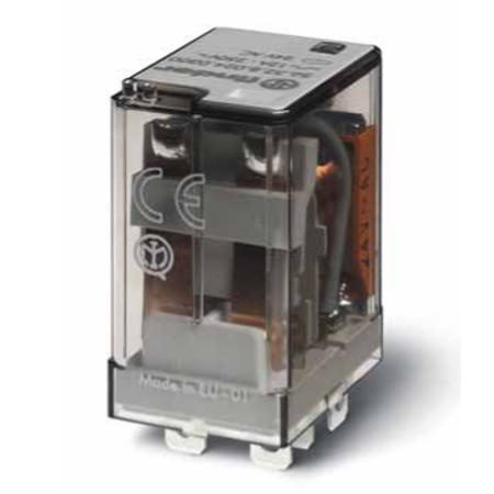 Relais de puissance 2NO 12A 230V AC, matériau des contacts AgNi, embrochable sur support série 96 ou par cosse Faston 187