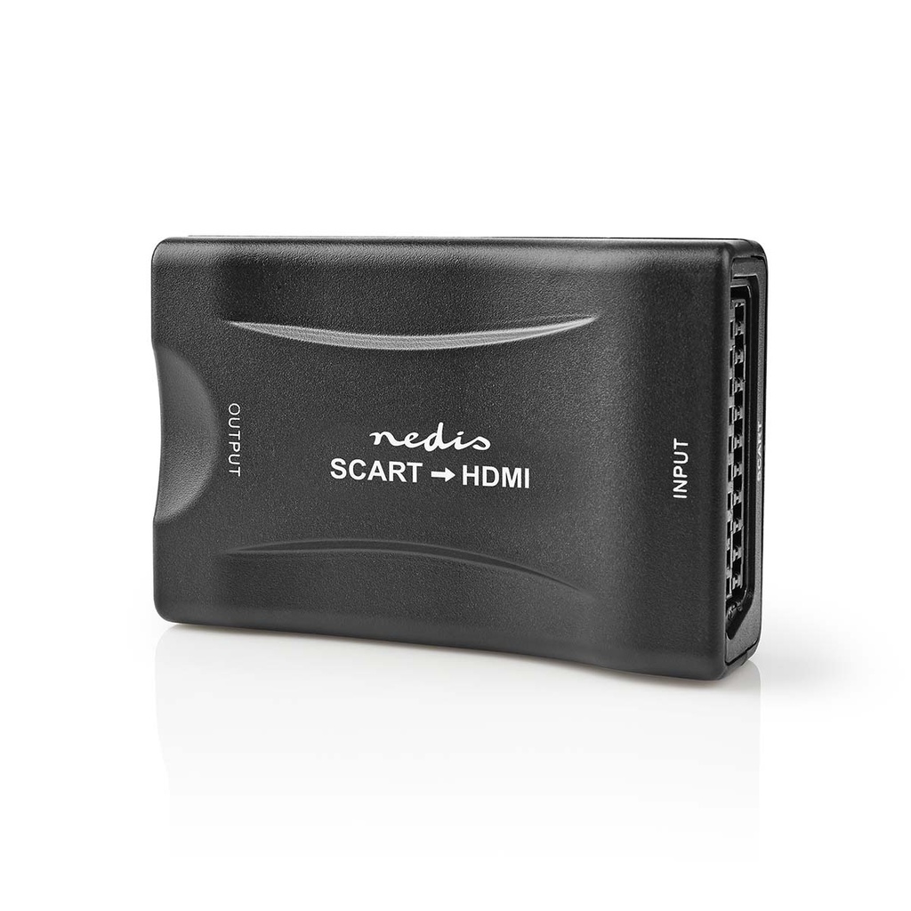 Convertisseur HDMI | SCART Female | 1x HDMI Output | Une voie | 1080p | 1.2 Gbps | ABS | Noir