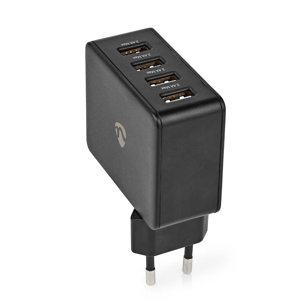 ***OBS***Chargeur mural 24 W Fonction de charge rapide 4x 2.4A 4x USB-A Aucun Câble inclus Single Vol