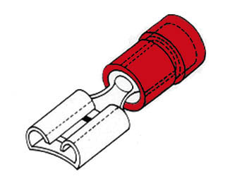COSSE FEMELLE 2.8mm ROUGE