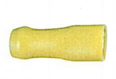 CECFI6J/100PCES CLIP FEMELLE 6.3 ISOLE JAUNE