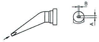 LTHX PANNE TOURNEVIS COUDEE 30° 0,8MM POUR WSFP/WSP80/WP80/WXP80 