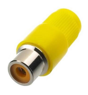 RCA F JAUNE PLASTIQUE