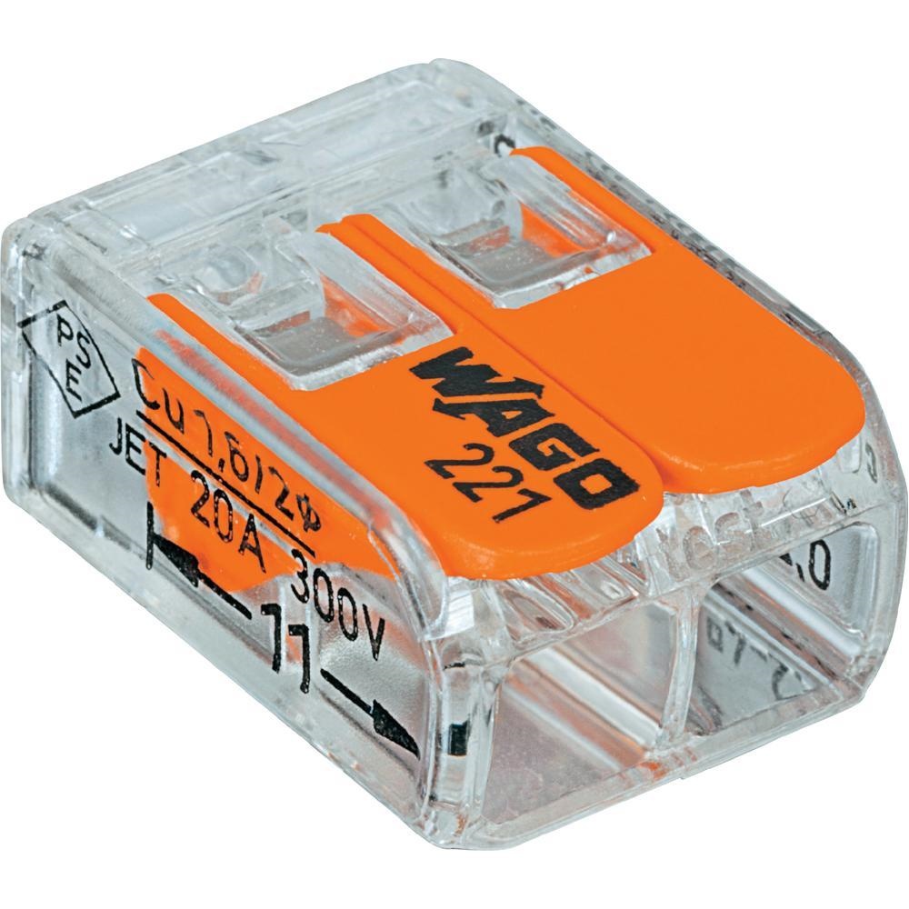 raccordement 2 conducteurs 0.2 à 4mm² à clipser 