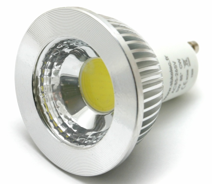 **OBS** Ampoule LED COB 5W GU10 bl.froid 230VAC  non dimmable
