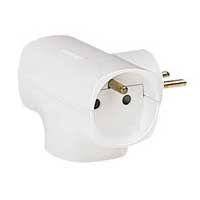 Tridis 16A 2 pôles + terre blanc, nombre de prises avec  contact de terre:3, IP20