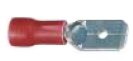 CECM2R/100PCES CLIP MALE 2.8 X 0.8 ROUGE