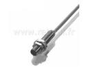 Capteur inductif Ø 12 x 33 mm M12x1 flush 4 mm PNP à fermeture (NO) 2500 Hz Laiton revêtement sans nickel Face sensible