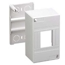 Mini Opale - coffret en saillie - 1 rangée de 4 modules - In 63 A - IP30 - IK07 - H x L x P (mm) 130 x 80 x 57 - Blanc RAL 9003