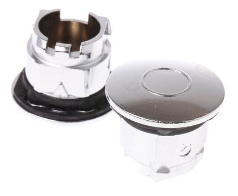 Harmony XB4 - bouchon obturateur métal - chromé - accessoires associés : XB4, XB5 - pour unités de commande et signalisation Ø 22 mm - l'embase de montage ZB4BZ009 nécessaire doit être commandée séparément