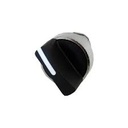 Harmony XB4 - tête de bouton tournant - à manette - noir - Ø22 - collerette dépassante - métal chromé - 2 positions - fixes - fixation Ø22