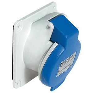 Mureva - prise industrielle basse tension inclinée - 16A - 200...250 V - CA - 2P+T - 50/60 Hz - IEC 60309-1&2 - vis imperdables 