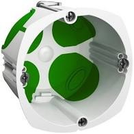 Multifix Air - Boîte d'encastrement étanche à l'air - 1 poste - Ø 67mm prof. 40mm - sans couvercle - Tenue au feu 850°C - HxLxP (mm) 71 x 71 x 39 - système anti-rotation