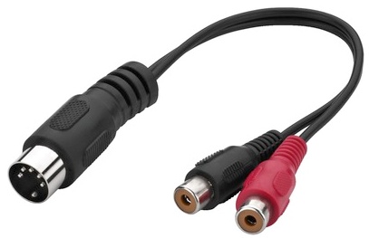 CORDON DIN5 2RCA MALE FEMELLE