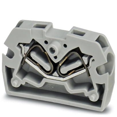 Mini bloc de jonction à ressort à sortie latérale- avec bride - 2,5mm² - gris