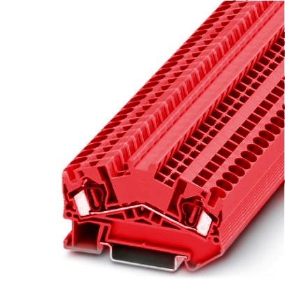 Bloc de jonction rouge à ressort à pans inclinés - 4mm²