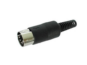 FICHE DIN MALE NOIRE 5 BROCHES