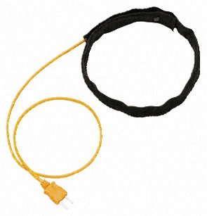 Sonde de température VELCRO, gamme de température de -30 à 105°C et de longueur de câble d'1m (câble:0,5m + Velcro:0,5m)