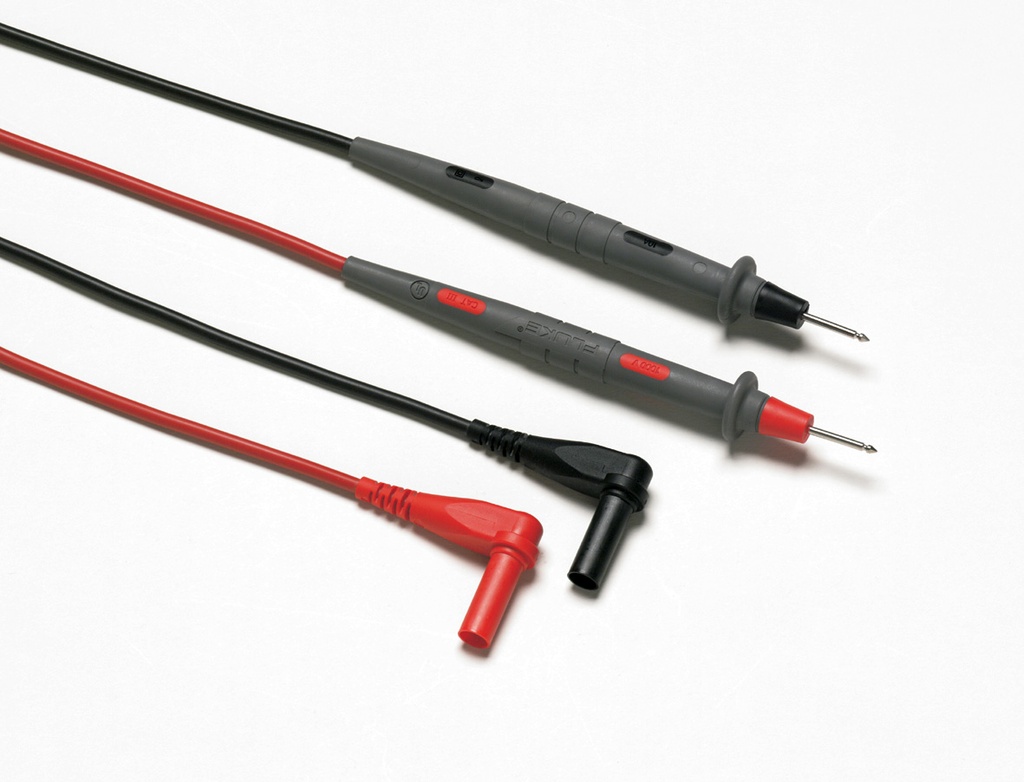 Jeu de 2 cordons pointes de touche premium ergonomiques. Conforme CEI1010 1000V Cat.II, courant max 10A