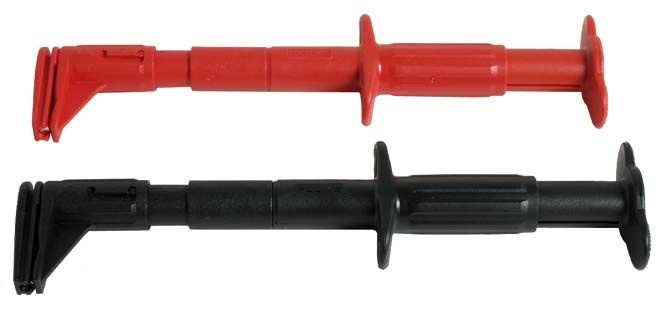 Jeu de 2 pinces industrielles pour mesures sur jeux de barres, compatibles avec cordons modulaires TL22x, Imax=5A, CEI1010 600V Cat.III