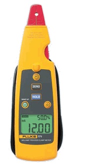 Pince de process 4-20 mA à lecture directe sans ouvrir la boucle, résolution de 0,01 mA, échelle en %, livrée avec sacoche