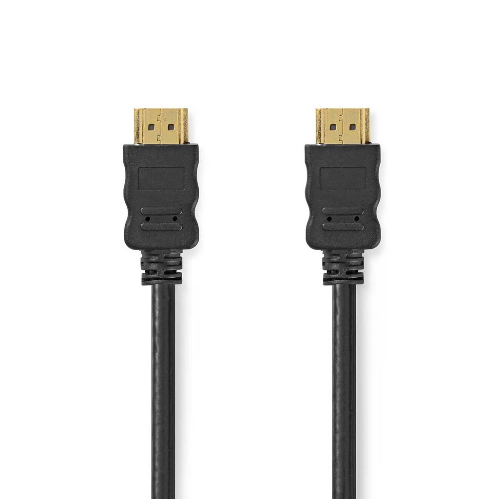 Câble HDMI Haute Vitesse avec ethernet | HDMI Connecteur | HDMI Connecteur | 4K@60Hz | ARC | 18 Gbps | 10.0 m | Rond | PVC | Noir | Boîte