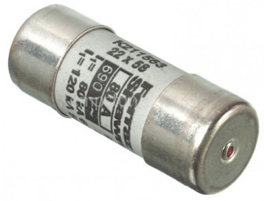 Fusible cartouche cylindrique gG Taille 22x58 CEI 690VAC 63A
