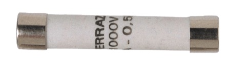 Fusible - Basse tension - Miniature - Céramique - Taille : 6 x 32 mm - Courbe : Semi-temporisé - Tension Nominale : 400 VAC - Courant Nominal : 0.4 A